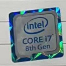 Intel i7 8th Gen Sticker