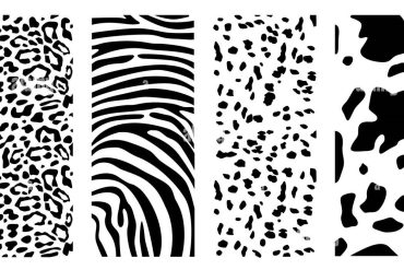 ALL  BLACK COLOR AND ANIMAL SKIN STICKERS
