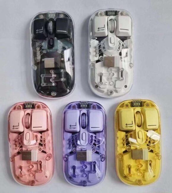 Transparent Rechargeable Bluetooth Mouse  2145
