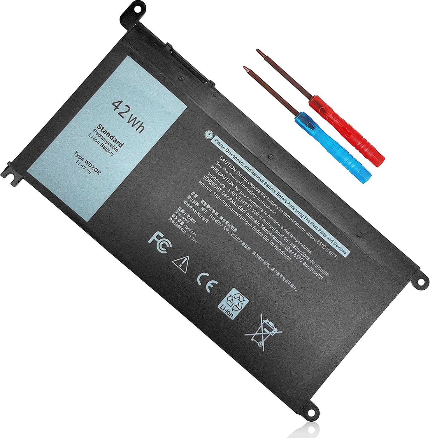 Dell Inspiron WDXOR 15 13 5570 5567 5379 Replacement Laptop Battery